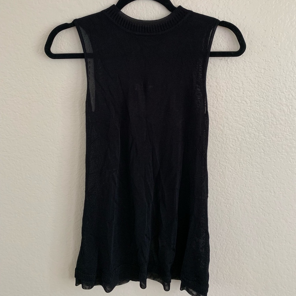 Black Mesh & sheer top